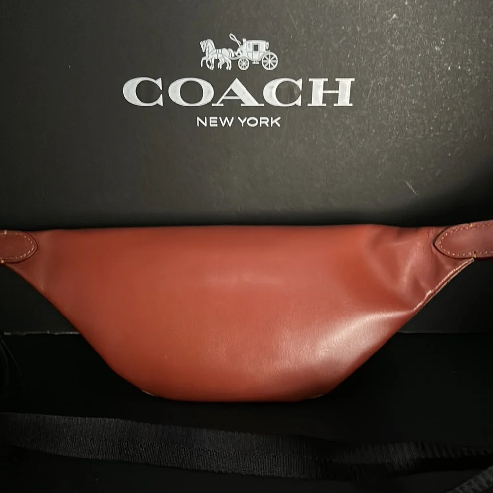 NWT Rare Coach Rexy Halloween Charter Belt Bag 7 Signature Canvas Print Purse - Picture 8 of 11